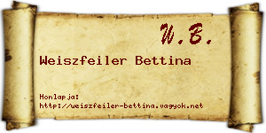 Weiszfeiler Bettina névjegykártya